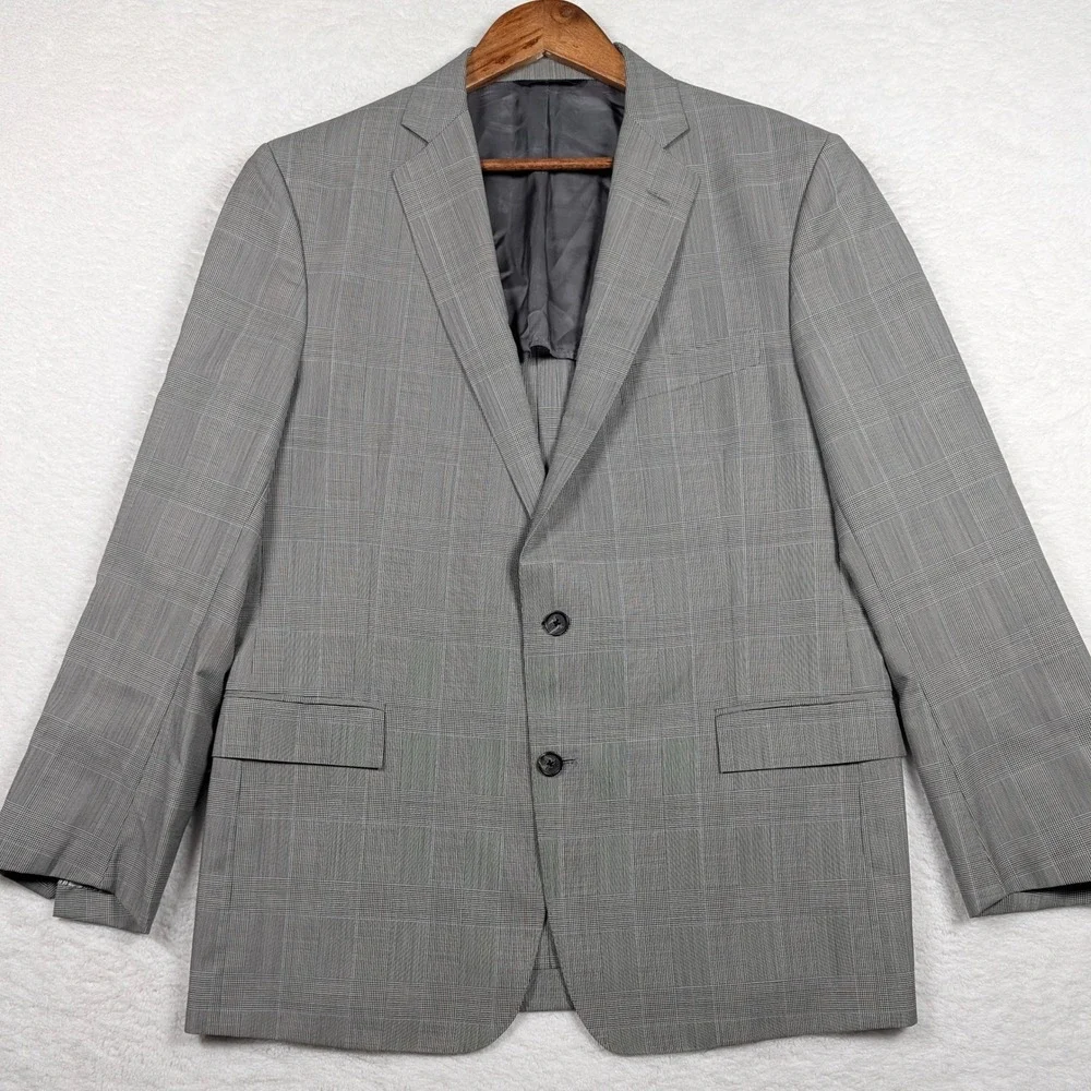 Brooks Brothers Blazer Mens 42R Glen Plaid Regent‎ Wool Mohair Unstructured USA